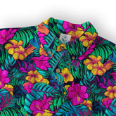 Electric Jungle Paradise Hawaiian Shirt, Colorful Tropical Beach Aloha Shirt - The Palmix